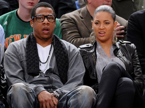 jay-z and beyonce at basket ball