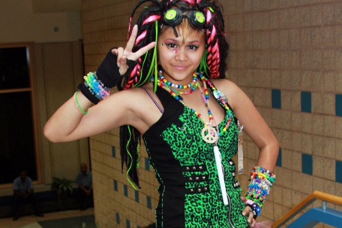 A re-enactment of janine in her rave days